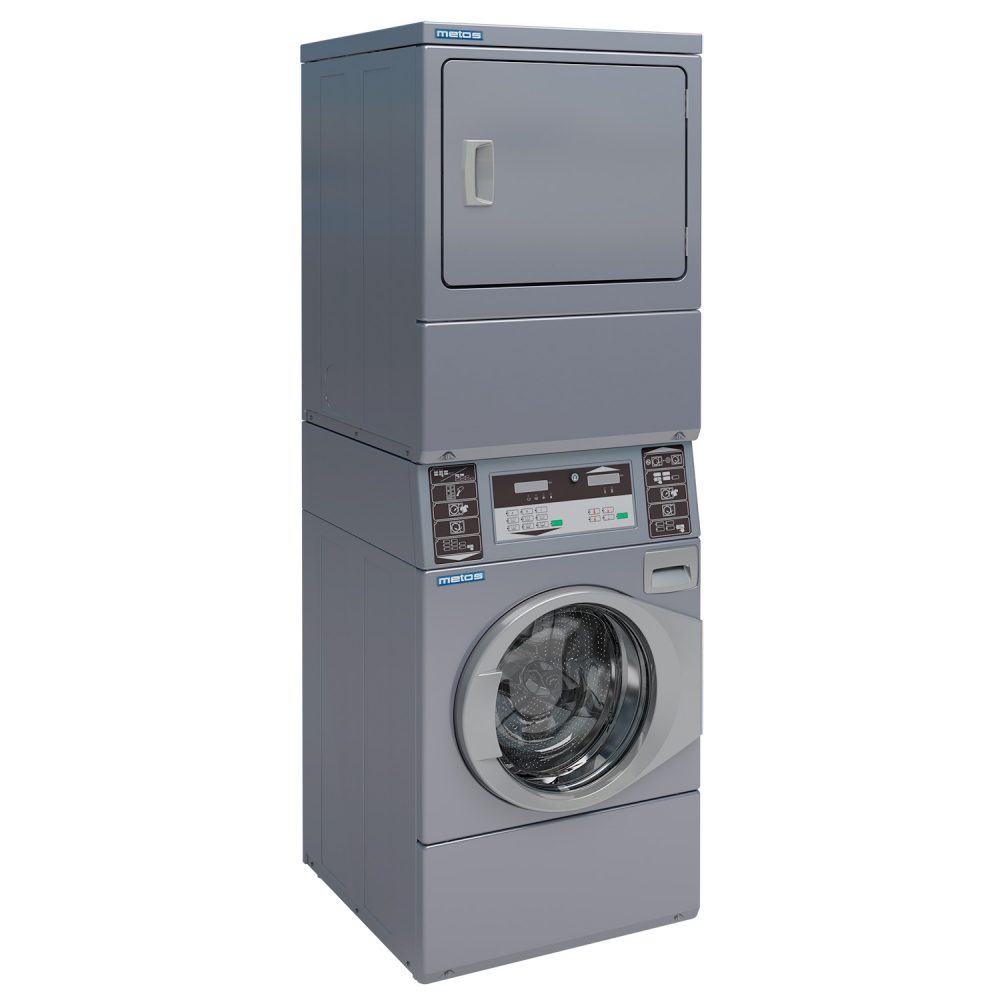 Stacked washer and dryer Metos SPS10 DDE with readiness for Metos